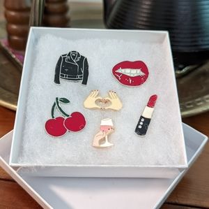 6 Assorted Pop-Culture Lapel Pins